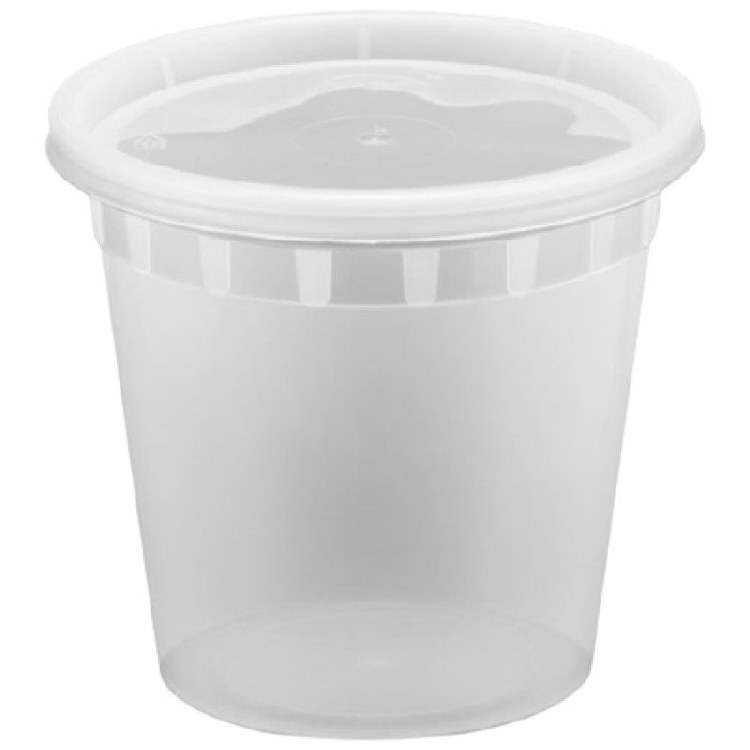 24oz PP Plastic Injection Molded Deli Containers & Lids-Case