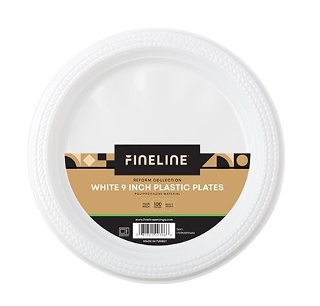 9" White Round Plate