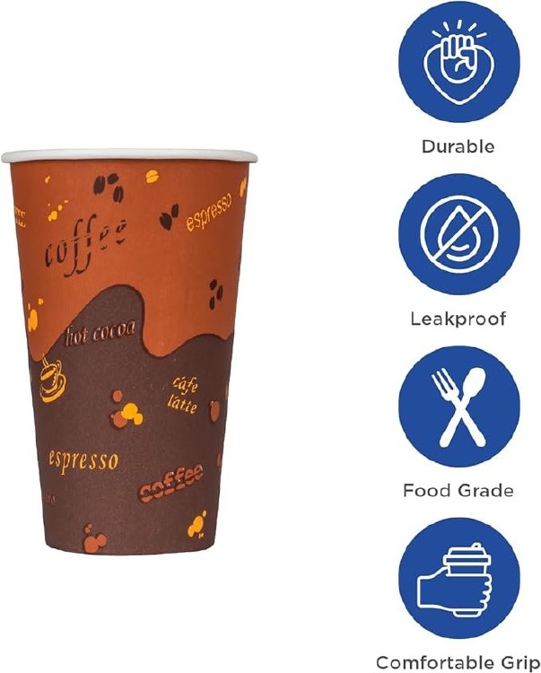10 oz  Printed Paper Hot Coffee Cups-Case