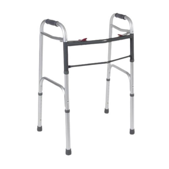 STEEL ADULT 2 BUTTON WALKER WITH WHEELS