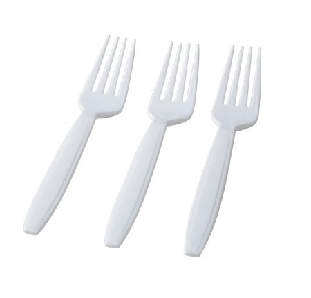 EXTRA HEAVY CUTLERY-FORKS, WHITE 50/BAG