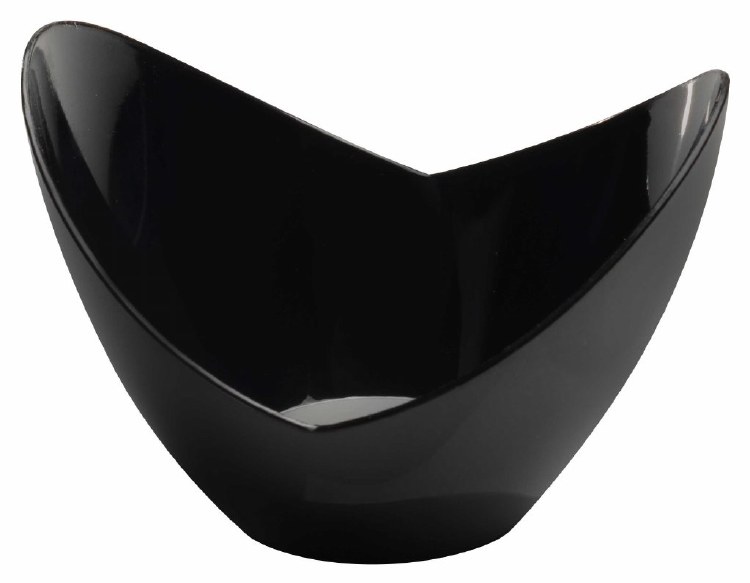 3.5" X 2.6" TINY TUREENS (OVAL BOWL) | BLACK | CASE