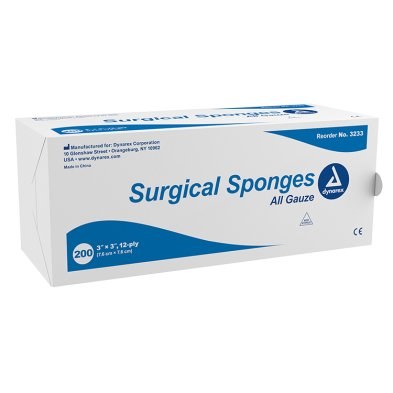 3x3 Gauze Sponge 12ply-Case