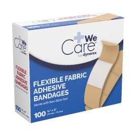 0.75x3 Adhesive Flexible Fabric Bandages - Sterile