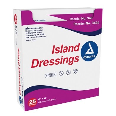 6x6 Island Dressing Sterile
-Case