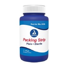 1" x 5 Packing Strips Plain - Sterile -Case 1" x 5 Packing Strips Plain - Sterile -Case