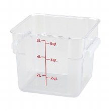 6QT SQUARE FOOD STORAGE CONTAINER CLEAR