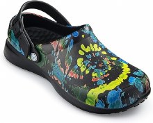 Work Clog - Graphic Black Spiral Tie Dye W11|M9