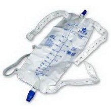 URINARY LEG BAG WITH TWIST-TURN VALVE AND STRAPS, LARGE 900 ML