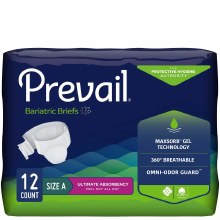 Unisex Adult Incontinence Brief Prevail® Bariatric Size A