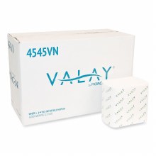 Valay Interfolded Napkins, 1-Ply, White, 6.5 X 8.25