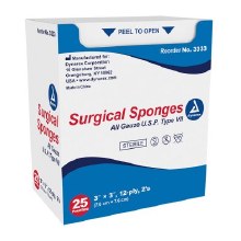 3x3 Surgical Gauze Sponge - Sterile 2's