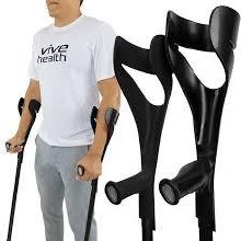 FOREARM CRUTCHES BLACK