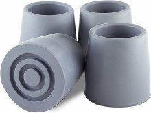 Walker/Commode Tips - 1" Gray