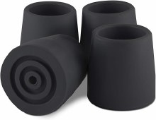 Walker/Commode Tips - 1 1/8" Black