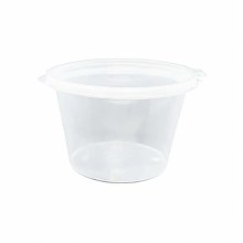 3 oz Hinged PP Portion (Clear)