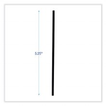 Single-Tube Stir-Straws, 5.25", Polypropylene, Black