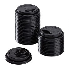 Enclosure Lid for 10-24oz Hot Cups, Black