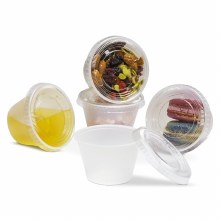 4 oz PP Plastic Portion Cups, Clear-Case