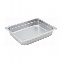 2.5IN 24G HALF SZ  SS STEAM PAN ANTI JAM