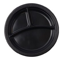 10.25" Black Round Plate-Case