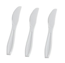 EXTRA HEAVY CUTLERY-KNIVES, WHITE 50/BAG