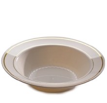 12oz Bone Gold Soup Bowl-Case