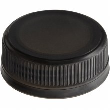 BLACK TAMPER-EVIDENT CAP FOR JUICE BOTTLES