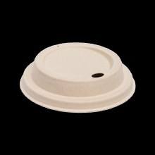 Karat Earth 90mm PFAS Free Bagasse Sipper Dome Lids for 10-24oz Hot Cups