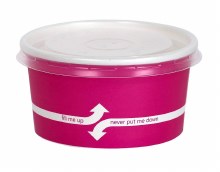 6 oz Food Containers - Pink/Case