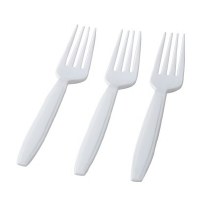 Additional picture of EXTRA HEAVY CUTLERY-FORKS, WHITE 50/BAG