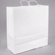 PAPER BAG WITH HANDLES WHITE