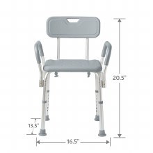 SHOWER CHAIR PADDED ARM W/BCK