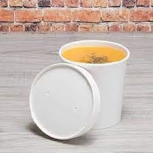Paper Lid for 6-16 oz Gourmet Paper Cold/Hot Food Containers-Case