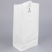 8 lb Paper Bag, White-Case