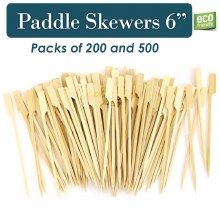 6" Bamboo Paddle Skewer