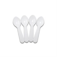 Plastic Tasting Spoon, White-Case