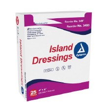 4x4 Island Dressing Sterile-Case