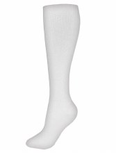COMPRESSION SCKS WHT 12IN