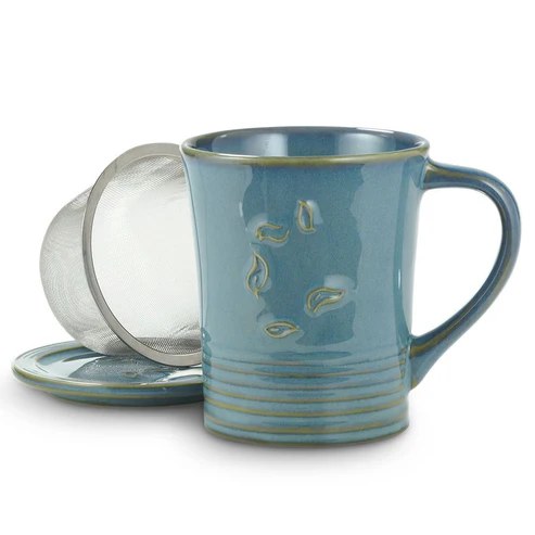 Dancing Leaves Mug Blue