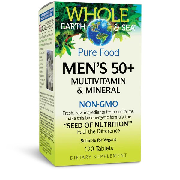 Men's 50+ Multivitamin & Mineral - Whole Earth & Sea 120ct