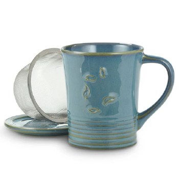 Dancing Leaves Mug Blue