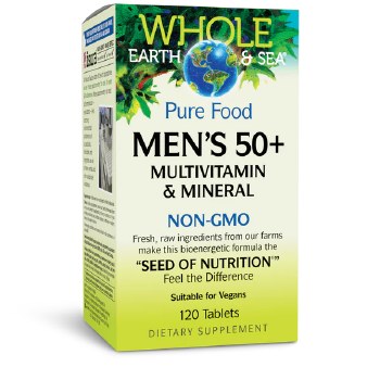 Men's 50+ Multivitamin & Mineral - Whole Earth & Sea 120ct