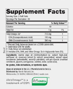 Additional picture of Algae Omega Fish Oil 60ct