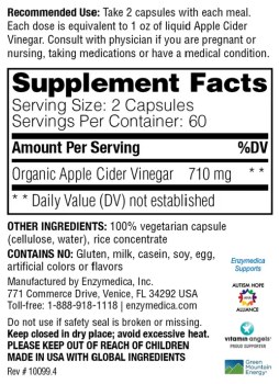 Additional picture of Apple Cider Vinegar Capsules 60ct