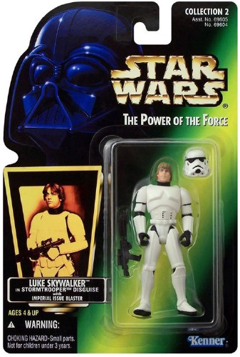 Star Wars Luke Skywalker in Stormtrooper Disguise Power of the Force Action Figure