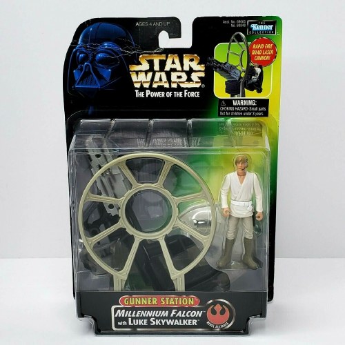 Star Wars Power of the Force Millennium Falcon with Luke Skywalker Gunner Station Action Figure