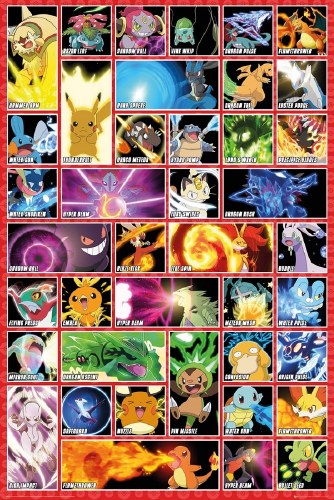 Pokemon Moves 24"x36" Poster