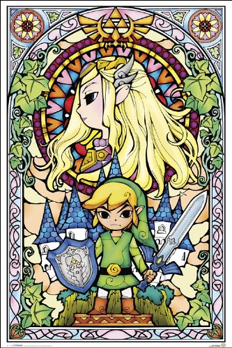 Zelda Stained Glass Poster