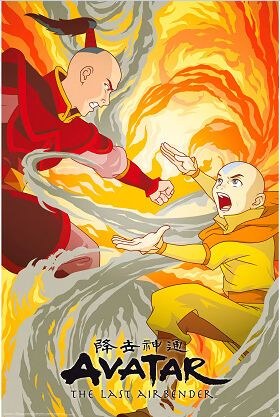 Avatar Last Airbender Aang vs Zuko 24" x 36" Poster